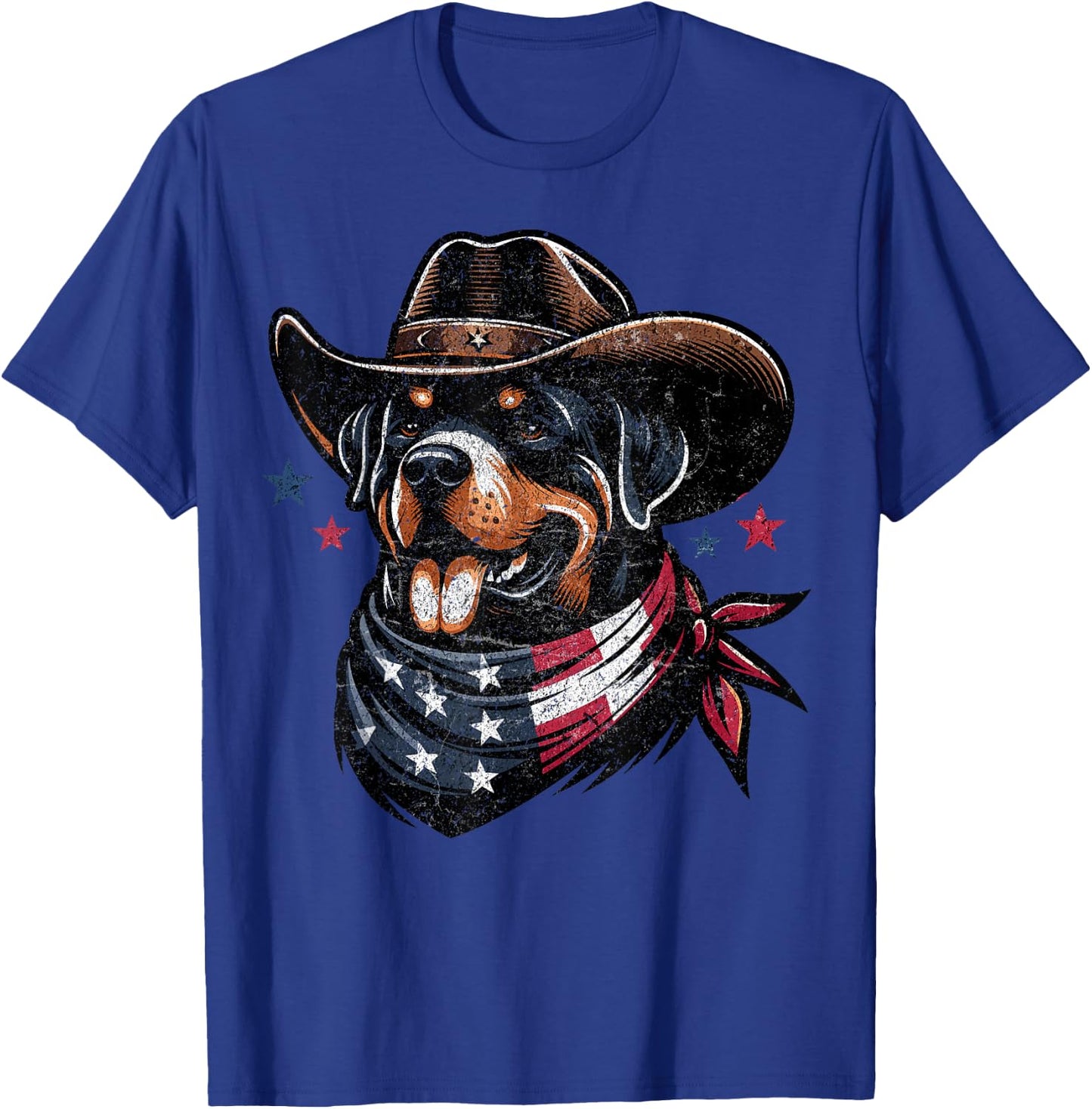 Rottweiler Cowboy 4th of July American Flag Stay Cool Men T-Shirt - T-Shirt | Royal