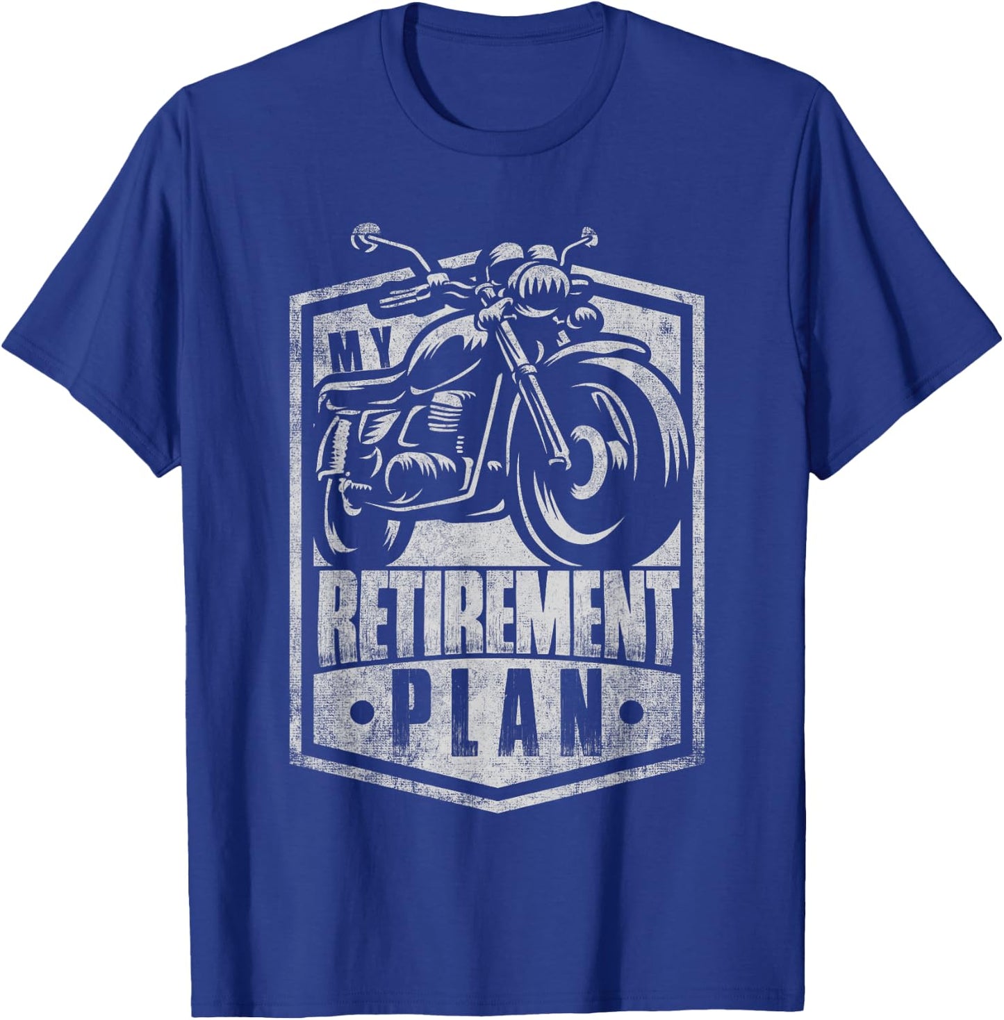 Classic Retired Motorcycle Biker My Retirement Plan Grandpa T-Shirt - T-Shirt | Royal