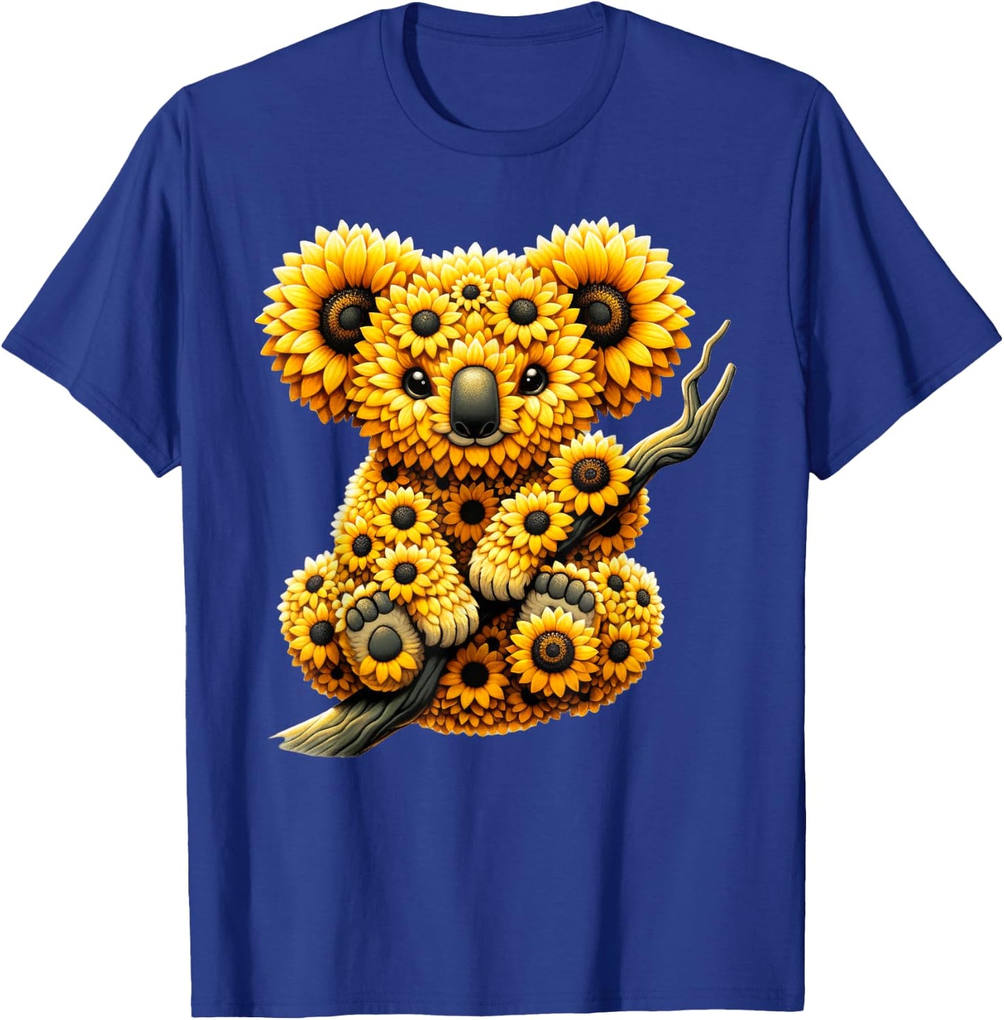 Sunflower Koala Bear Flower Gardening Floral T-Shirt - T-Shirt | Royal