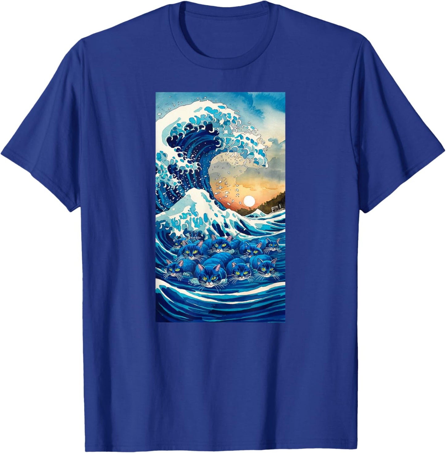 Blue Cats Wave For Kamala T-Shirt - T-Shirt | Royal