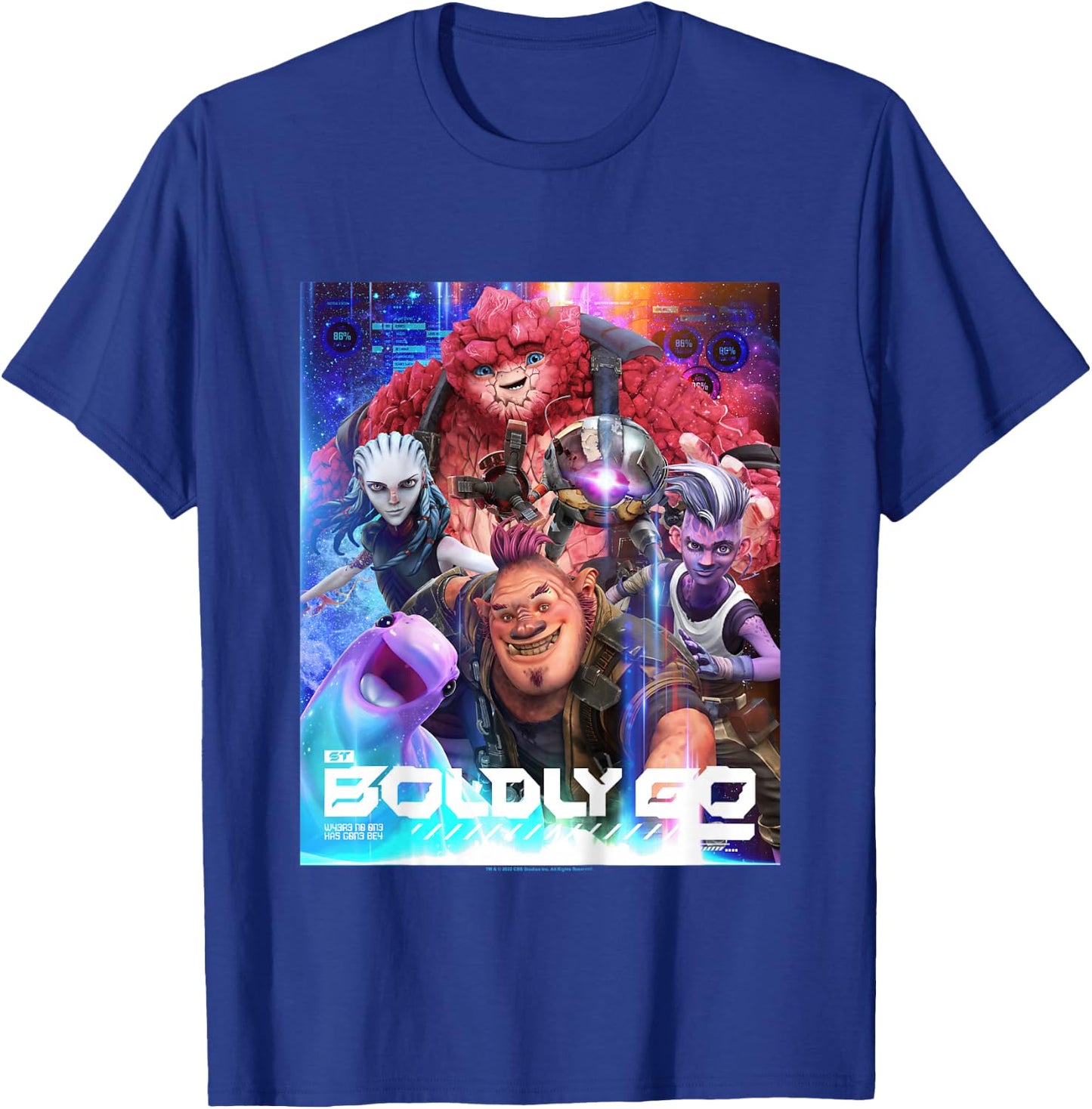 Kids Star Trek: Prodigy Boldly Go Poster T-Shirt - T-Shirt | Royal