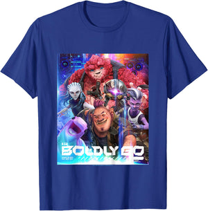 Kids Star Trek: Prodigy Boldly Go Poster T-Shirt - T-Shirt | Royal