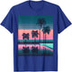 Vaporwave Aesthetic - Trippy Tropical Palm Tree Vapor Wave T-Shirt - T-Shirt | Royal