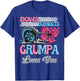 Burnouts or Bows Grumpa Loves You Gender Reveal Party T-Shirt - T-Shirt | Royal