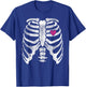 Skeleton Heart Rib Cage X-Ray Adult Kids Funny Halloween T-Shirt - T-Shirt | Royal