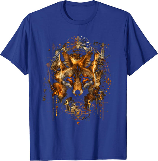 Occult rune Fox a mythical Fantasy Design T-Shirt - T-Shirt | Royal