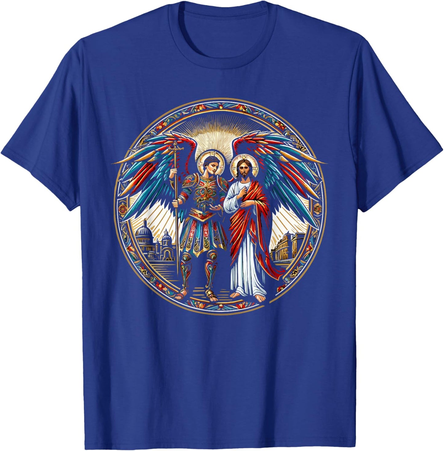 Archangel Gabriel Catholic Christianity Guardian Angel T-Shirt - T-Shirt | Royal