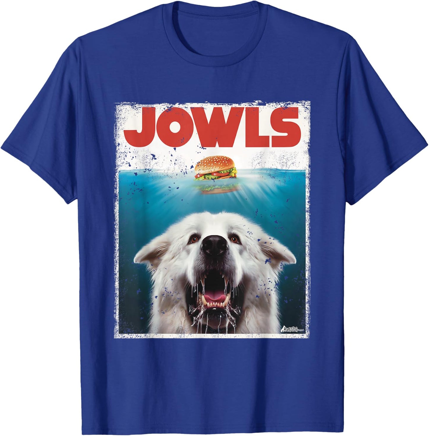 Funny Great Pyrenees Jowls Burger, Gentle Giant Cute Dog Mom T-Shirt - T-Shirt | Royal