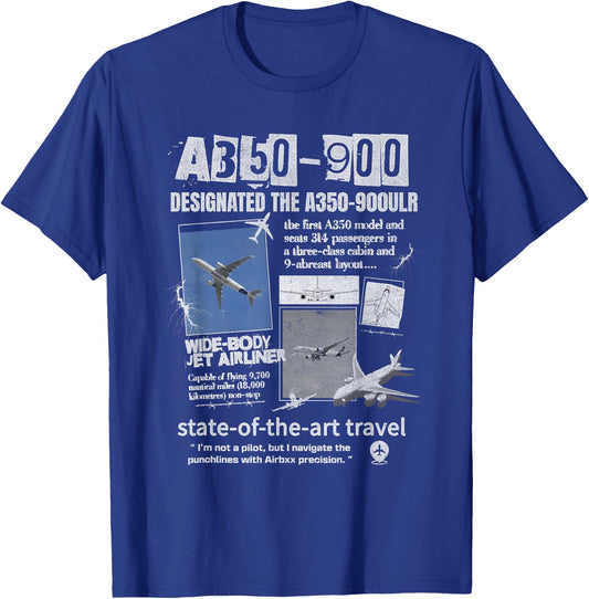 A350-900 Airbus Light Aircraft T-Shirt - T-Shirt | Royal