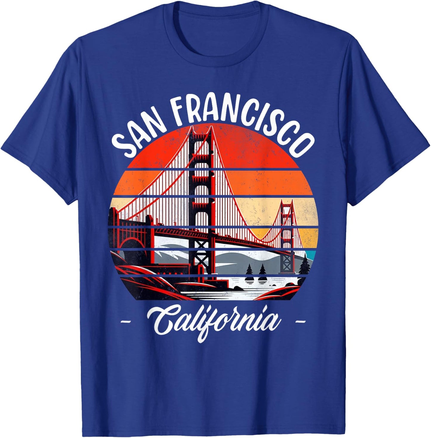 Golden Gate Bridge San Francisco California USA Golden Gate T-Shirt - T-Shirt | Royal