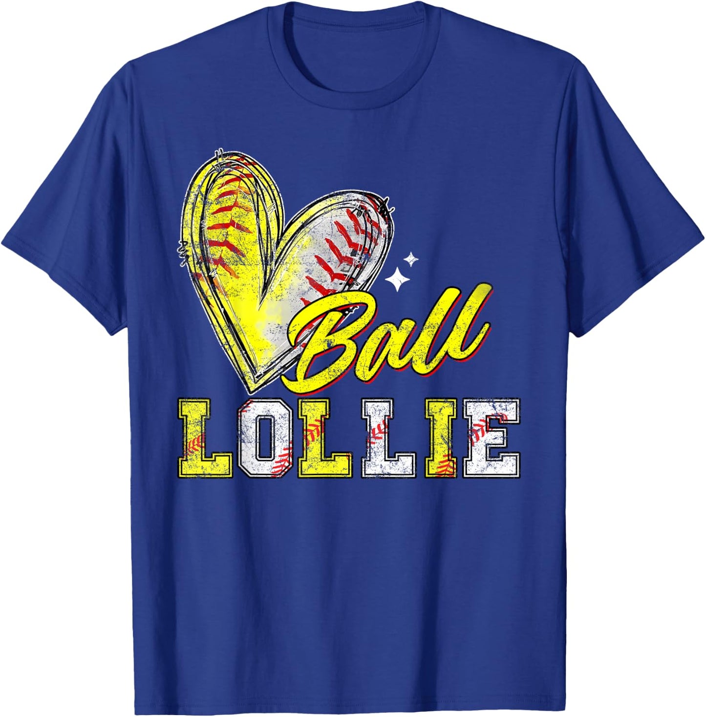 Funny Ball Lollie Softball Baseball Lollie T-Shirt - T-Shirt | Royal