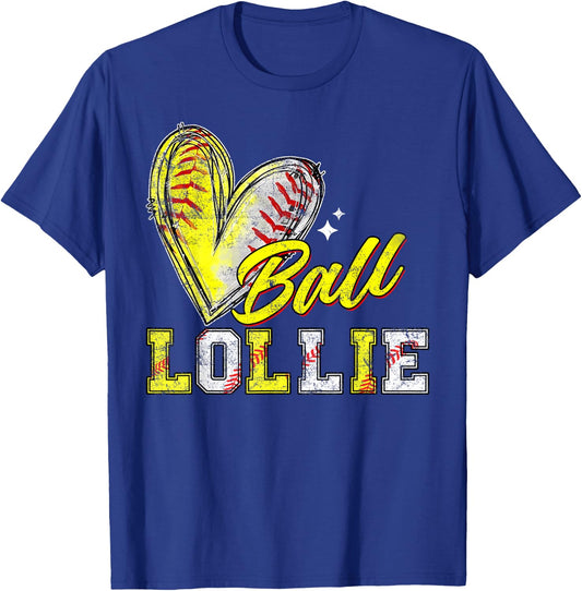 Funny Ball Lollie Softball Baseball Lollie T-Shirt - T-Shirt | Royal