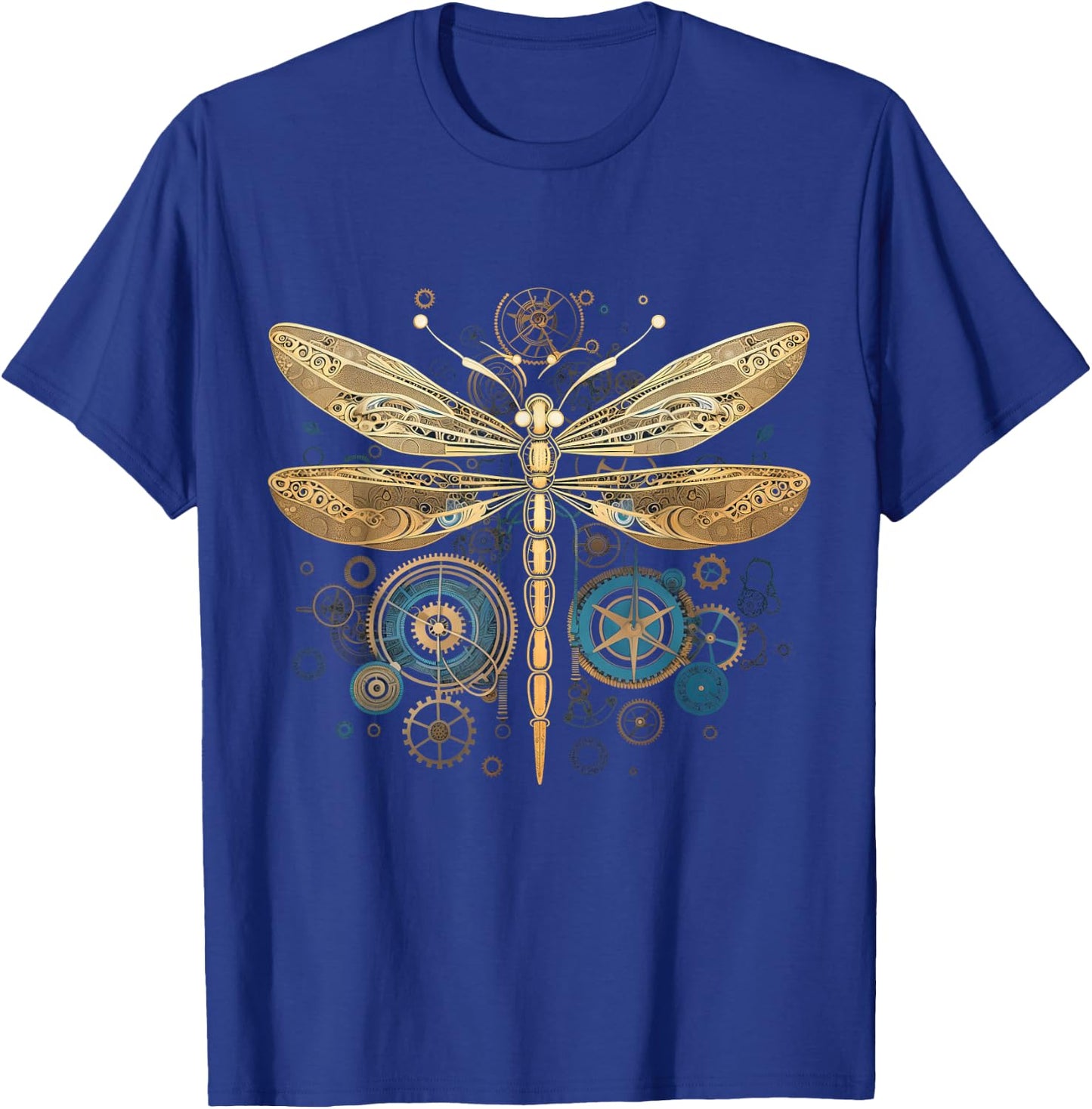 Dragonfly Steam Punk Insect Art Engineer Steampunk Dragonfly T-Shirt - T-Shirt | Royal