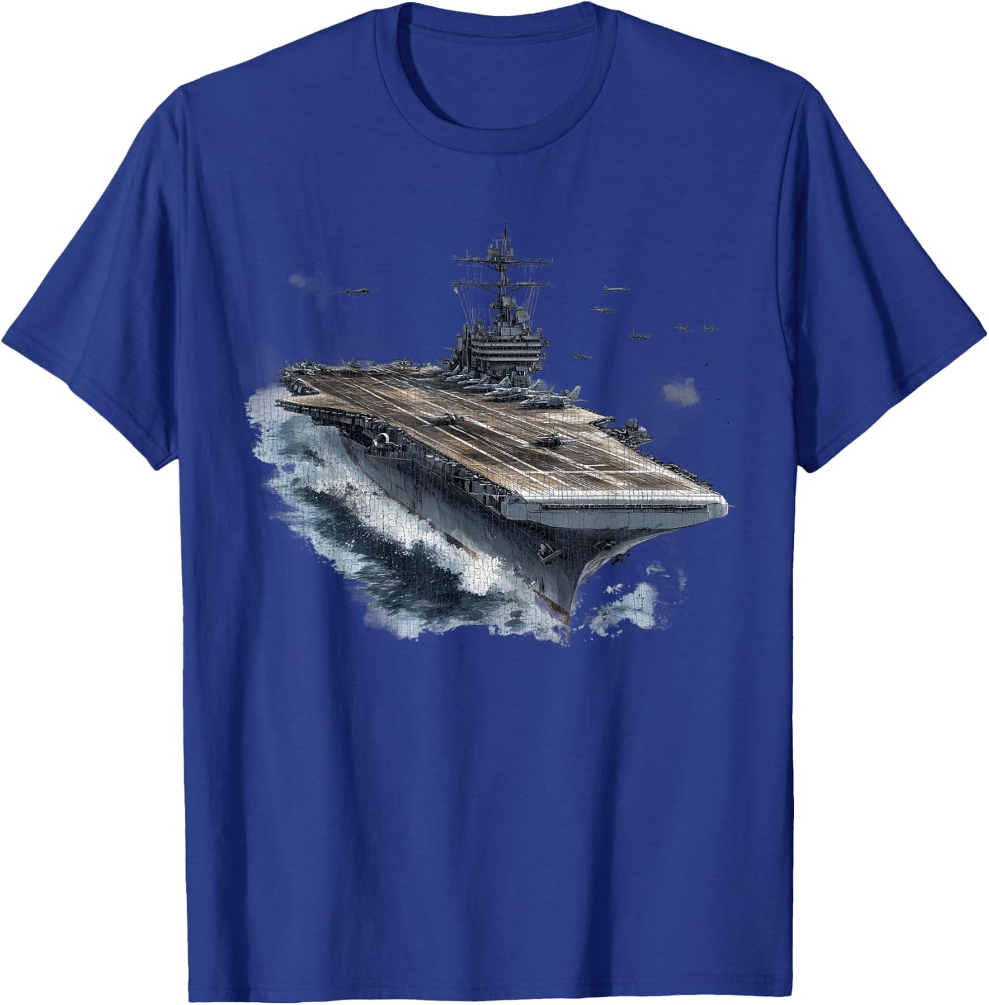 Aircraft Carrier Flat-Top Naval Warfare T-Shirt - T-Shirt | Royal