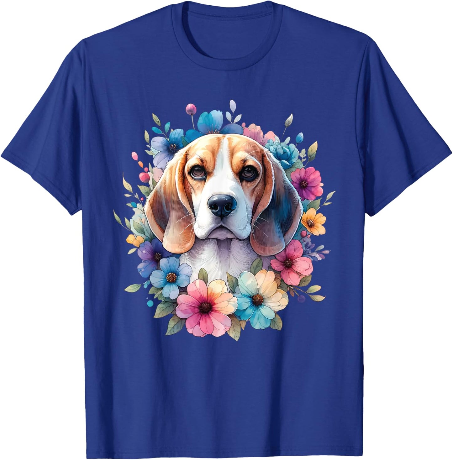 Floral Beagle Mom Dog Lovers Cute Mama Puppy Mother's Day T-Shirt - T-Shirt | Royal