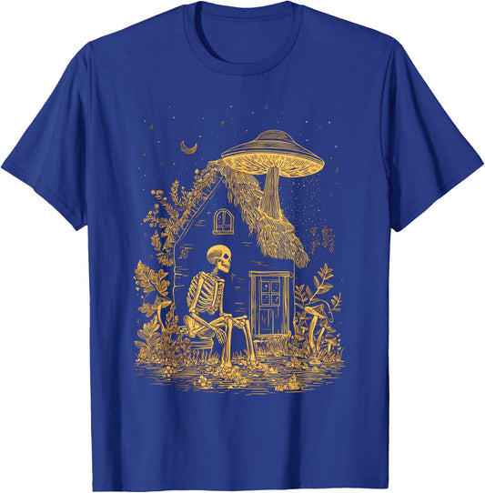 Goblincore Cottagecore Skeleton T-Shirt - T-Shirt | Royal