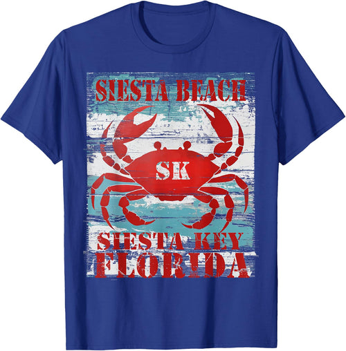 Siesta Key Florida Siesta Beach FL Nautical Coastal Crab SK Women Kids