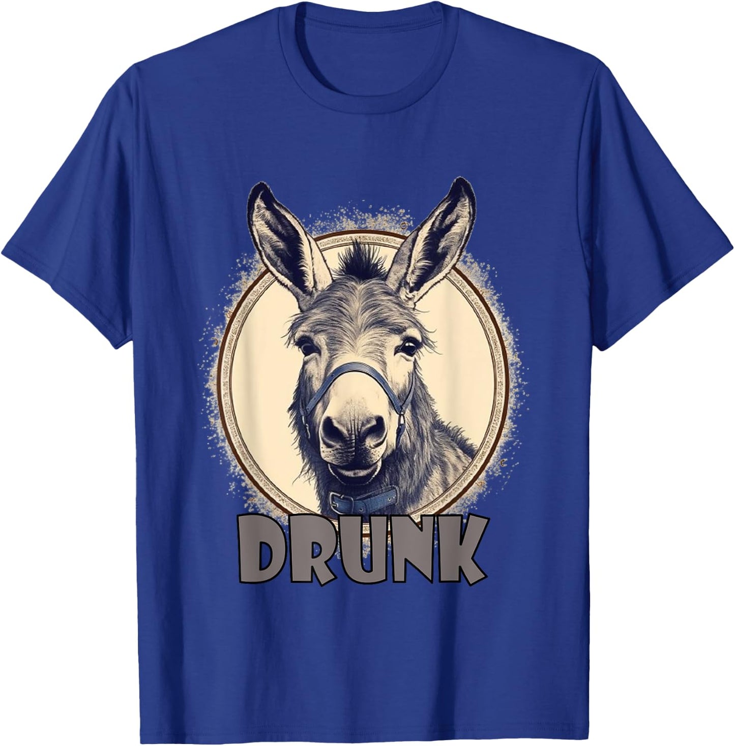 Funny Drunk Donkey Alcoholic Ass T-Shirt - T-Shirt | Royal