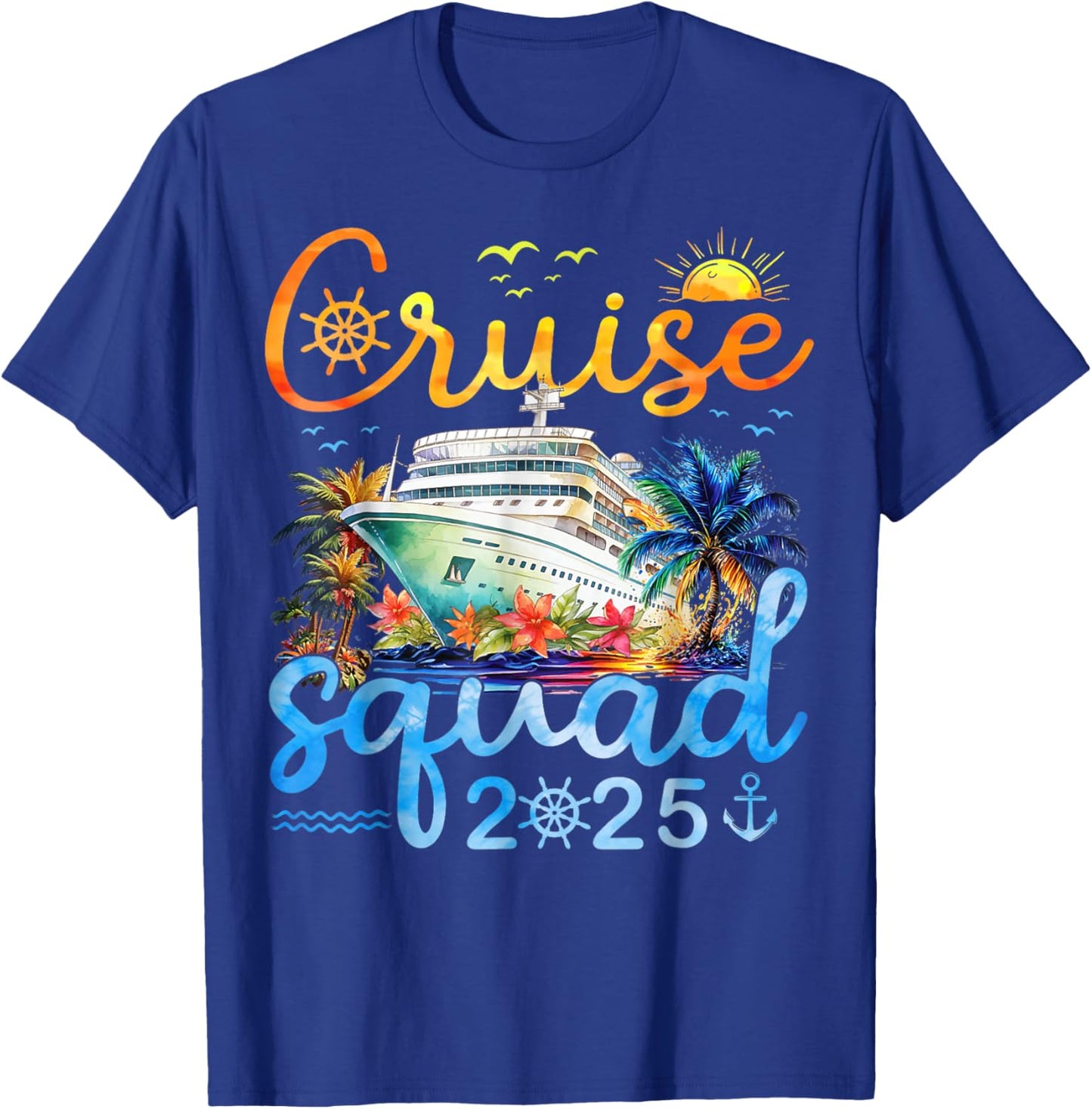 Cruise Squad 2025 Family Group Matching Cruising Vacation T-Shirt - T-Shirt | Royal