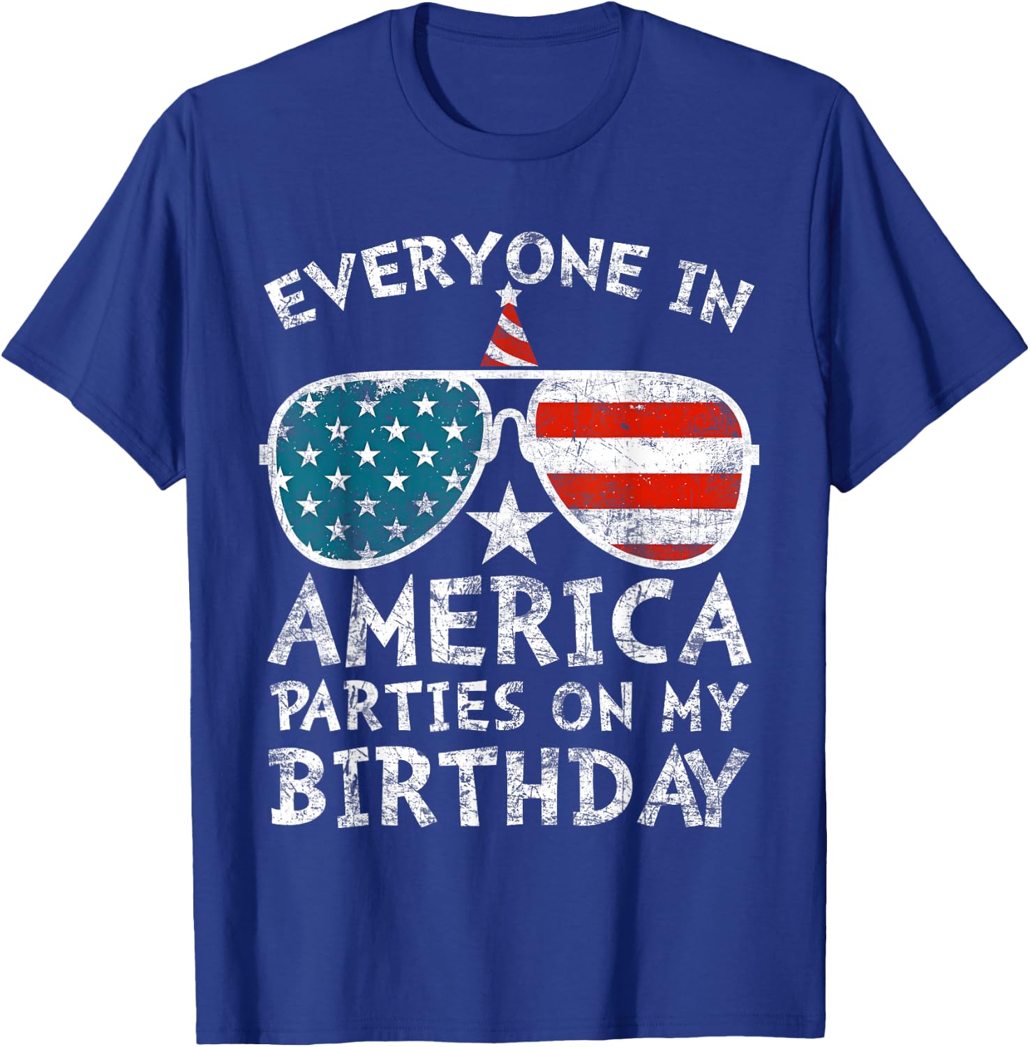 4th of July Birthday Party Boy Girl Fourth of July T-Shirt - T-Shirt | Royal