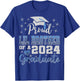 Super Proud Little Brother of 2024 Graduate Awesome Family T-Shirt - T-Shirt | Royal