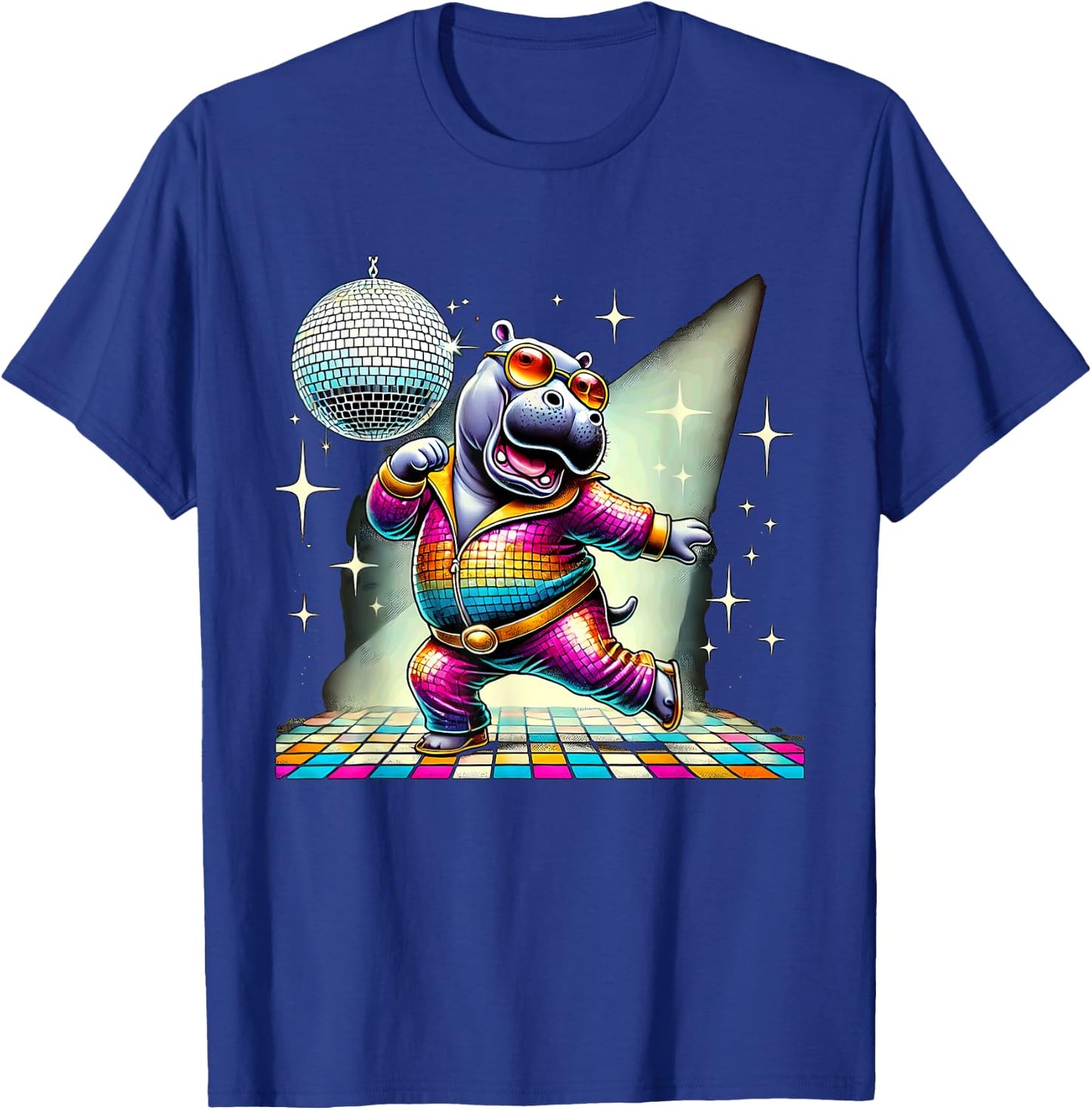 Aesthetic Hippo Disco T-Shirt - T-Shirt | Royal