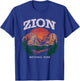 Zion National Park Vintage Hiking Camping Vintage T-Shirt - T-Shirt | Royal