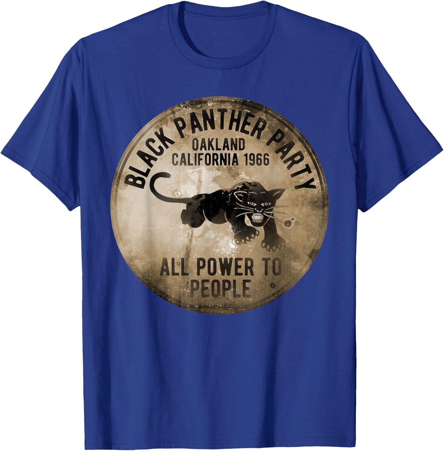 Vintage Oakland California 1966 Black Panther Party T-Shirt - T-Shirt | Royal