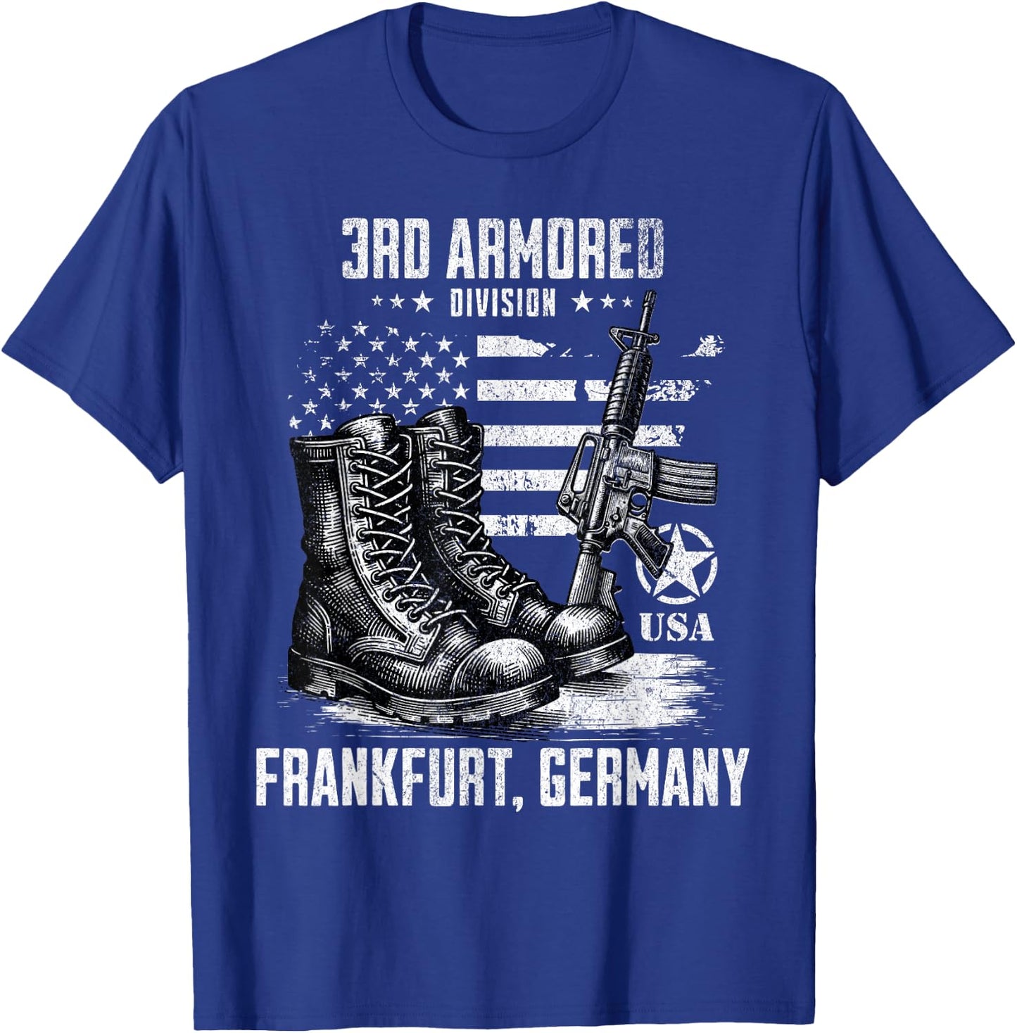SoldierTees 3rd Armored Division Frankfurt Germany Military Veteran , Small, Black T-Shirt - T-Shirt | Royal
