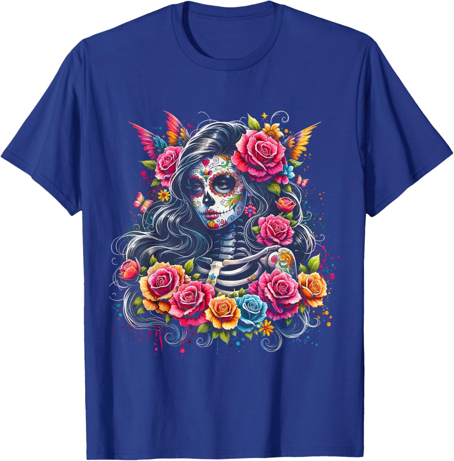 De Los Muertos La Catrina Day of the Dead Sugar Skull Women T-Shirt - T-Shirt | Royal