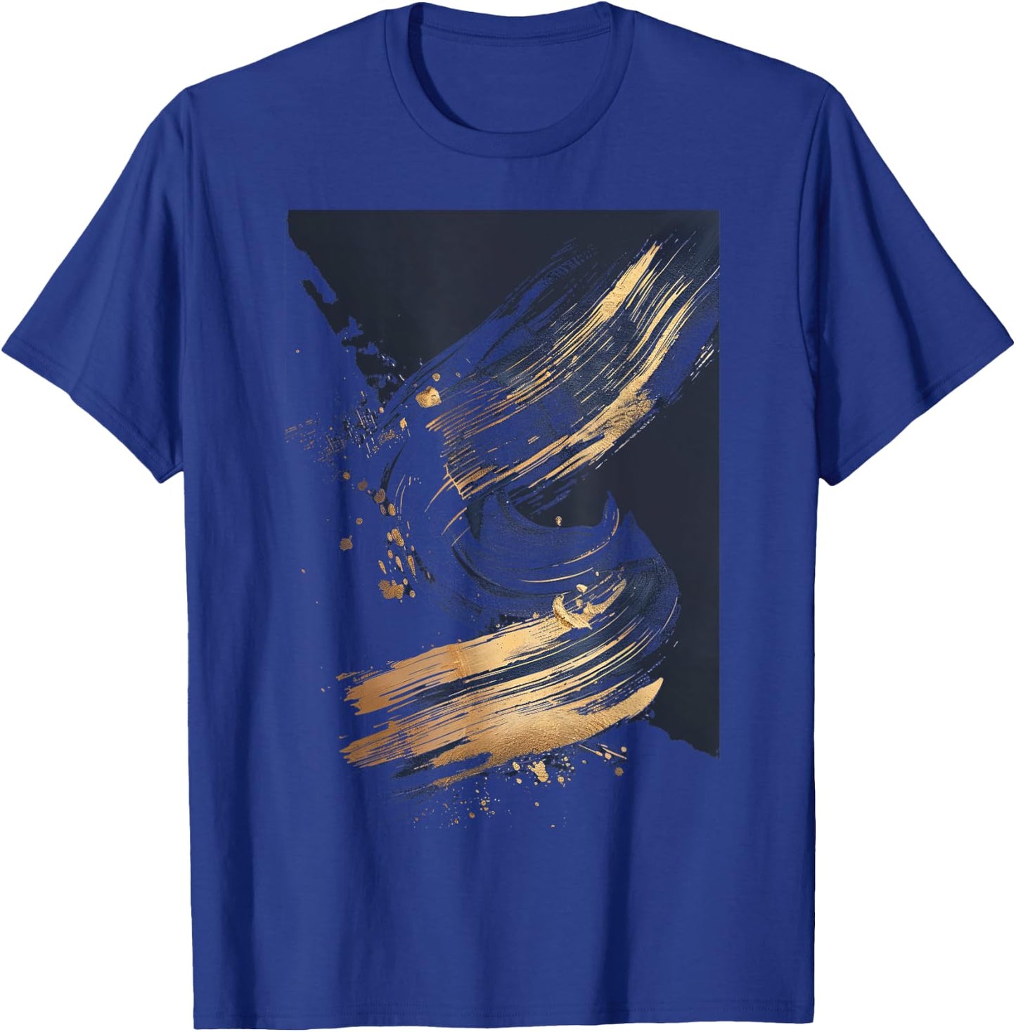 Black Brushstrokes Graphic T-Shirt - T-Shirt | Royal