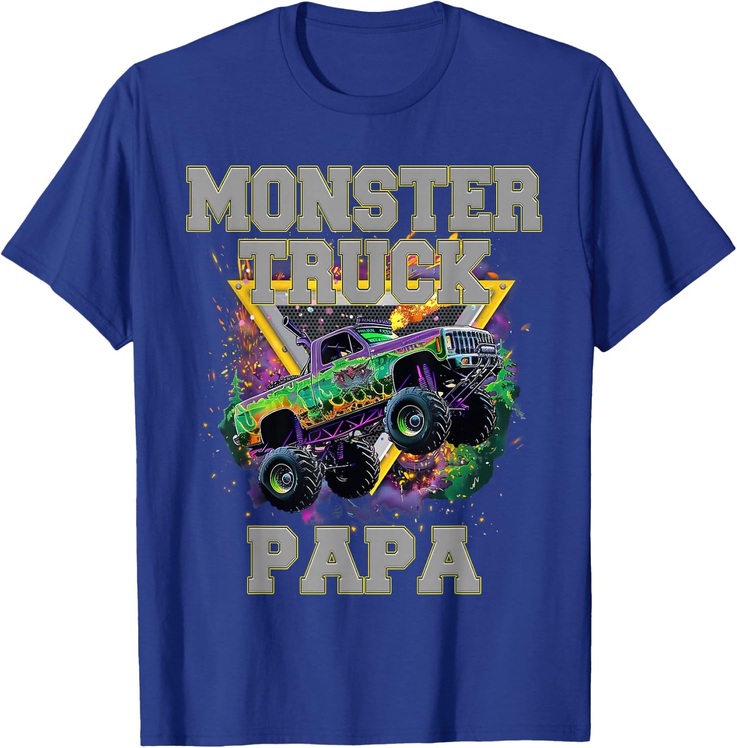 Monster Truck Papa Monster Truck Are My Jam Truck Lovers T-Shirt - T-Shirt | Royal
