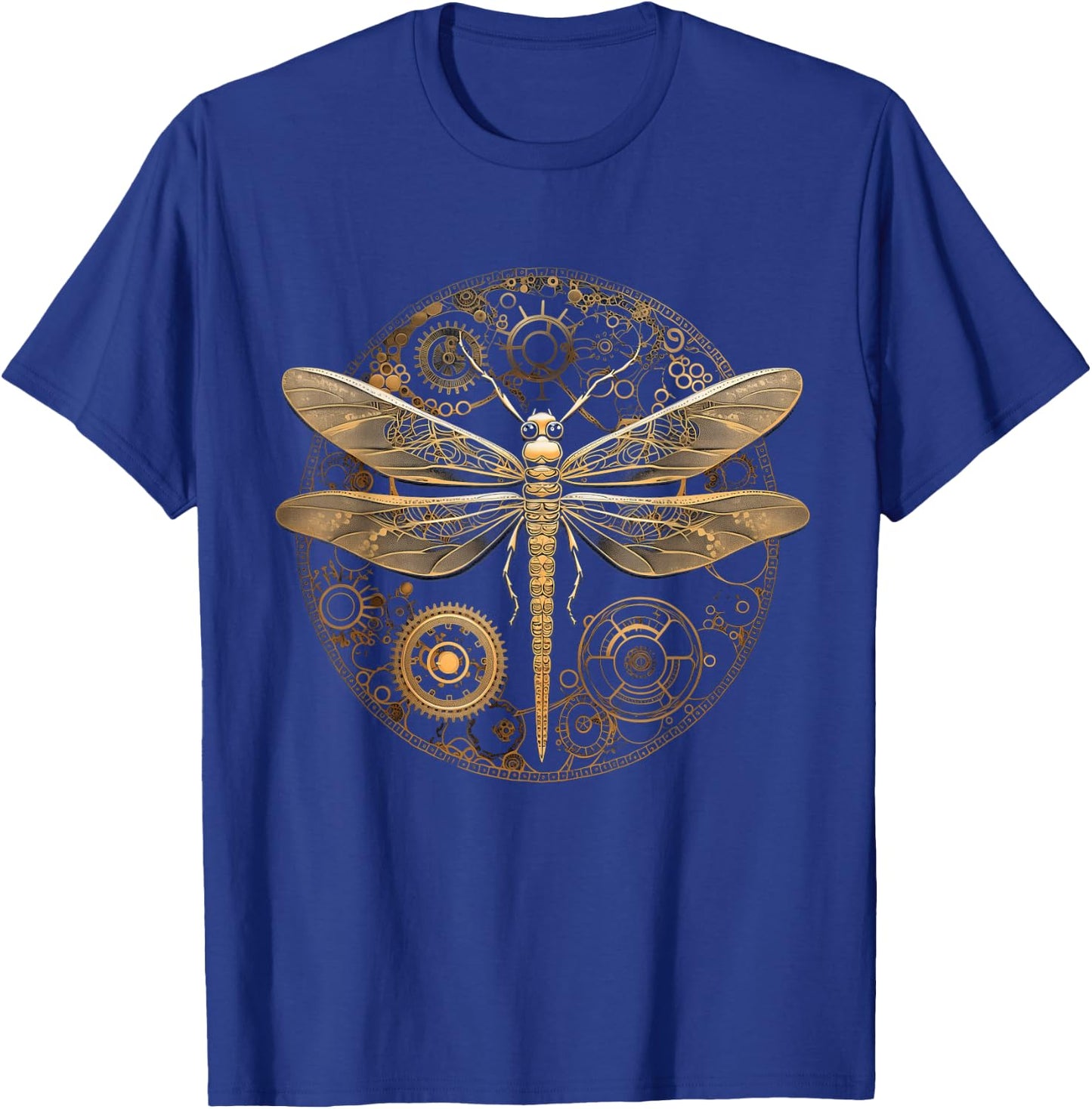 Dragonfly Steampunk Insect Art Goth Gothic Engineer T-Shirt - T-Shirt | Royal