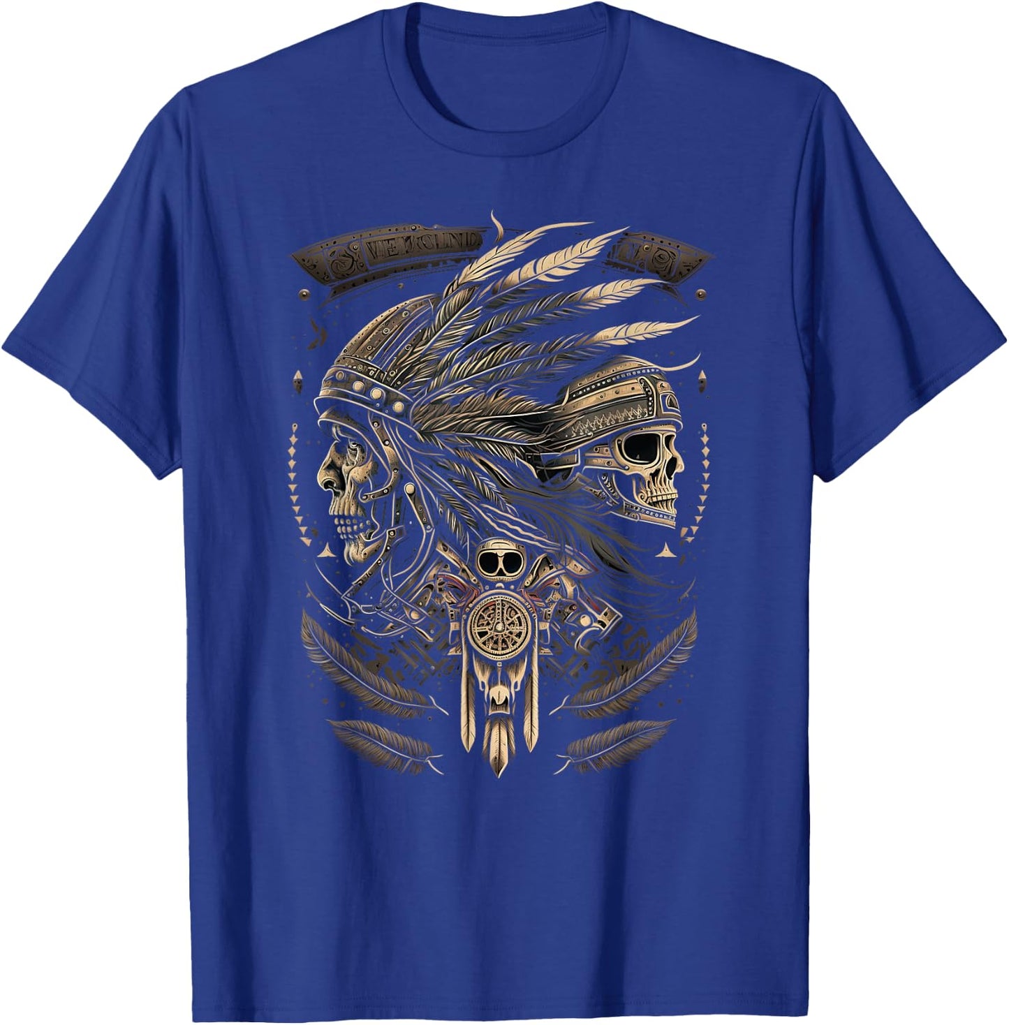 Native American bikes Motorcycle Indian Bikers old classic T-Shirt - T-Shirt | Royal