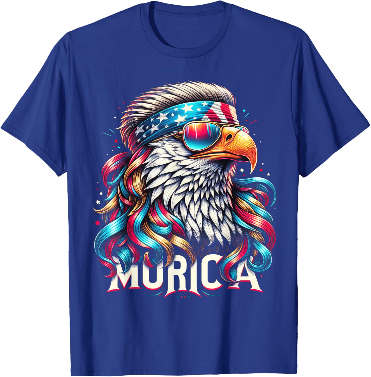 4th of July Patriotic Funny Eagle July 4th USA Murica Kids Men T-Shirt - T-Shirt | Royal