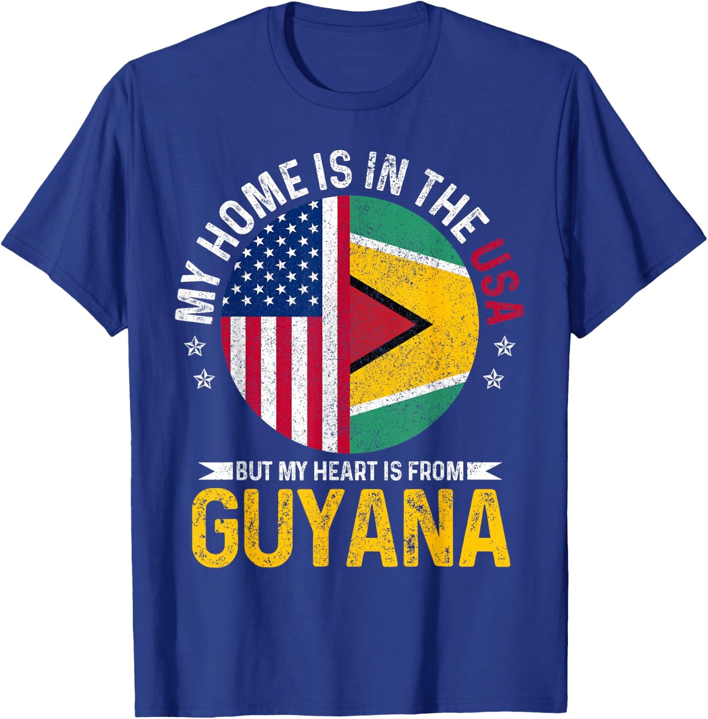 Guyanese American Flag Pride Guyana Patriotic T-Shirt - T-Shirt | Royal
