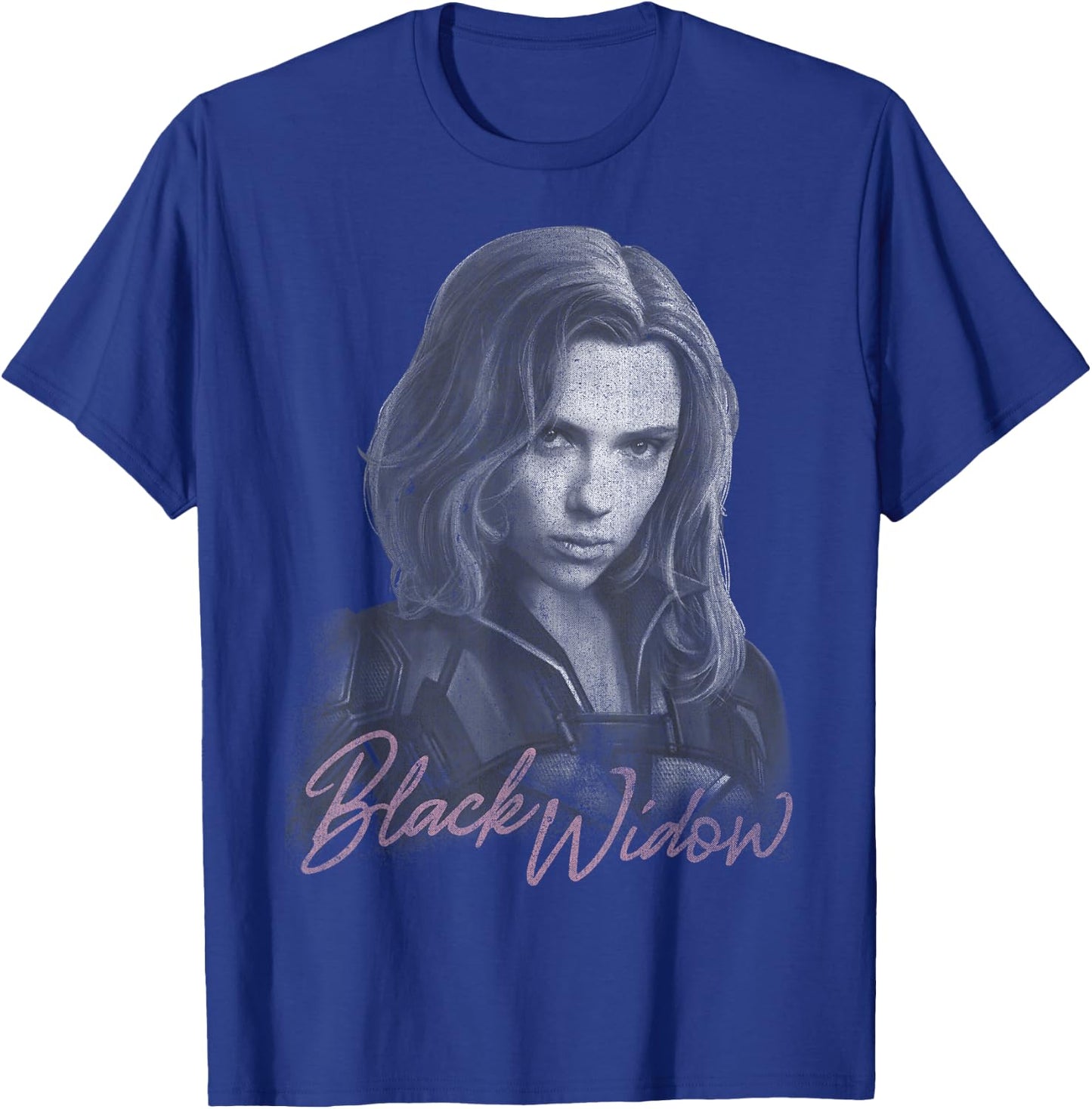 Marvel Black Widow Movie Monochromatic Portrait T-Shirt - T-Shirt | Royal