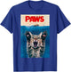 PAWS Funny Cat parody cat Lover Gift Kitten Shark Mouse meow T-Shirt - T-Shirt | Royal