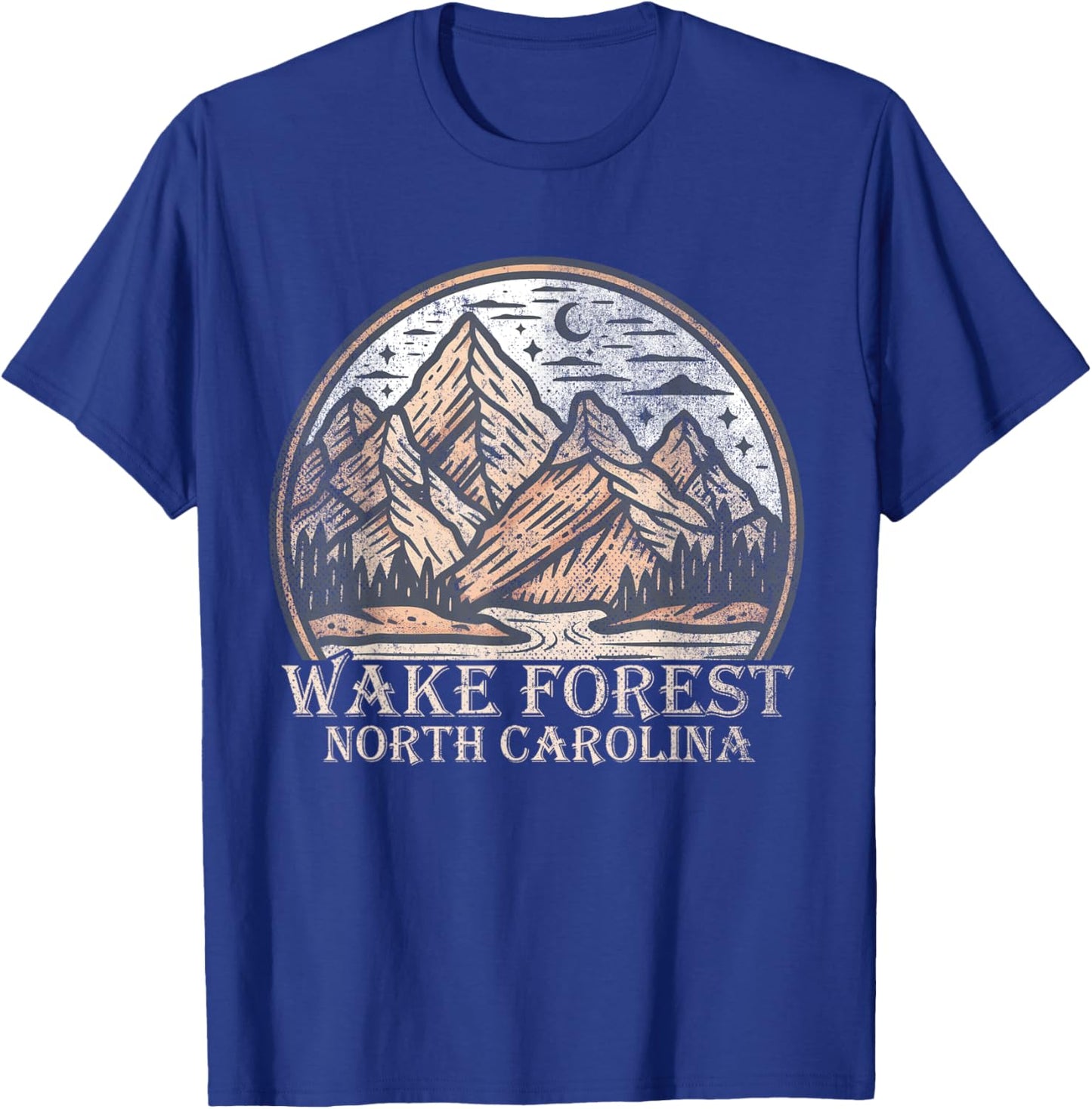 Wake Forest North Carolina NC | Outdoors T-Shirt - T-Shirt | Royal