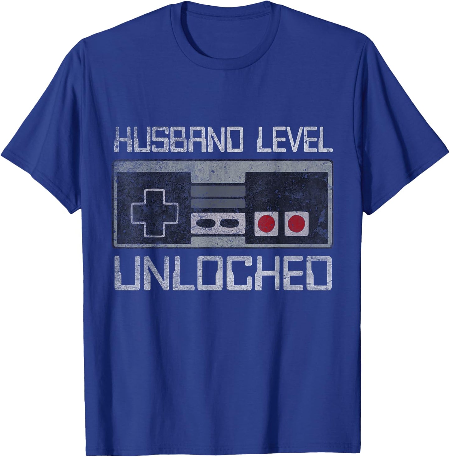 New Husband Level Unlocked Just Married Gamer Bachelor Party T-Shirt - T-Shirt | Royal