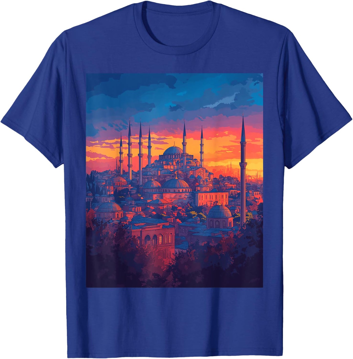 Istanbul Skyline With Historical Architecture T-Shirt - T-Shirt | Royal