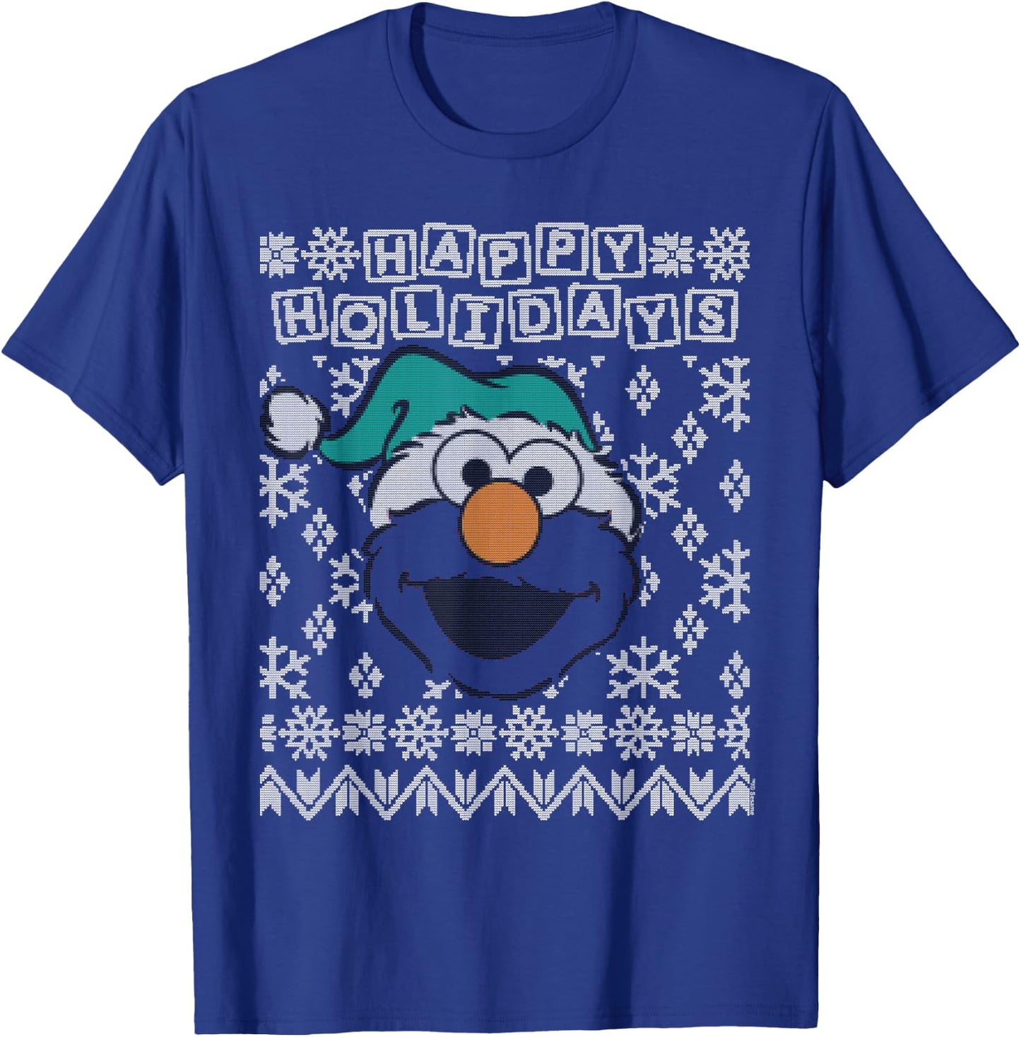 Sesame Street Elmo Ugly Christmas T-Shirt - T-Shirt | Royal