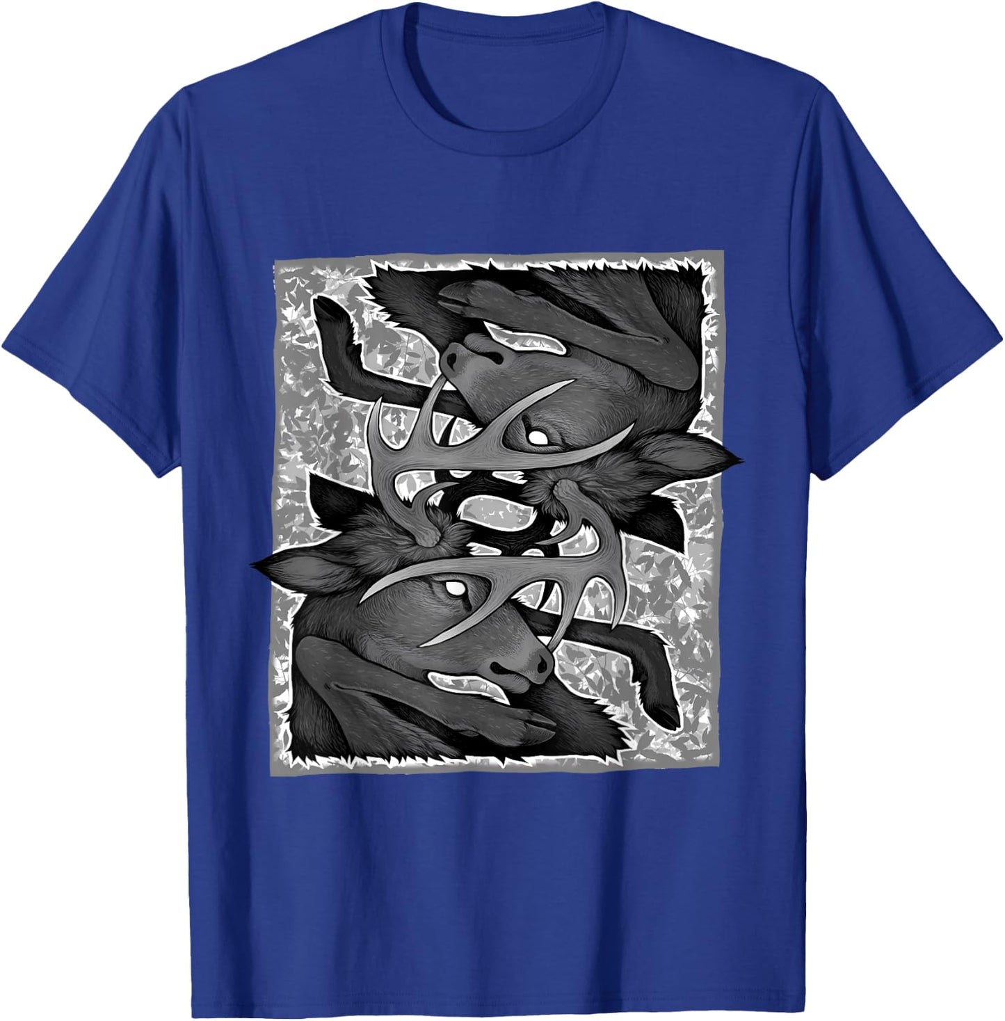 Whitetail Deer Buck Antler Lock T-Shirt - T-Shirt | Royal