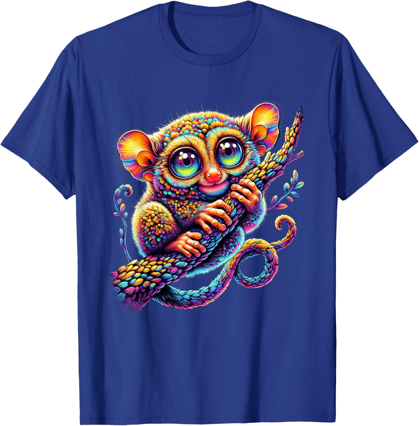 Cute Colorful Tarsier Art Phillippines Bohol Monkey Tarsier T-Shirt - T-Shirt | Royal