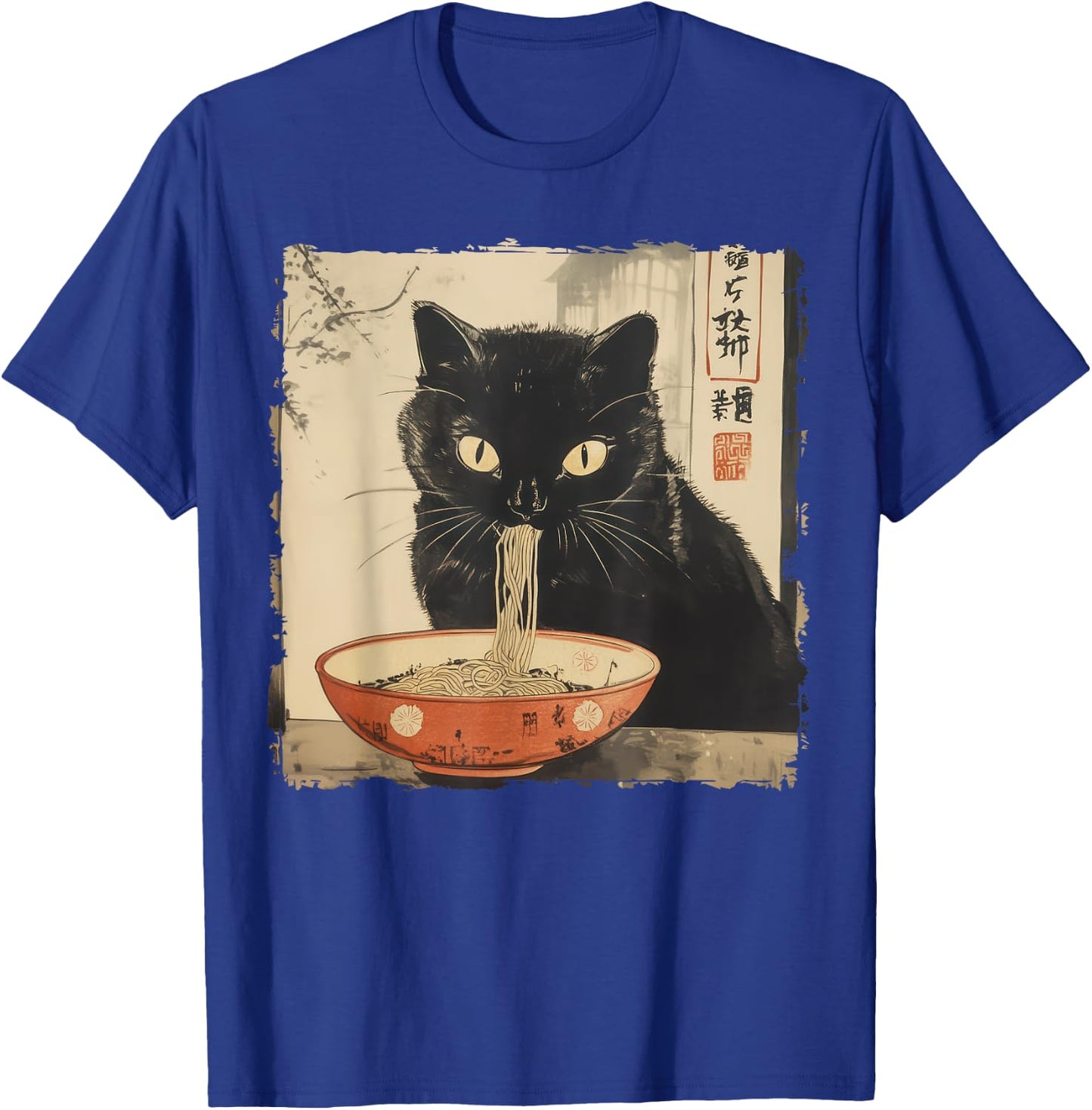 Cat Ramen Noodle Japanese Art Anime Manga Kawaii Cat T-Shirt - T-Shirt | Royal
