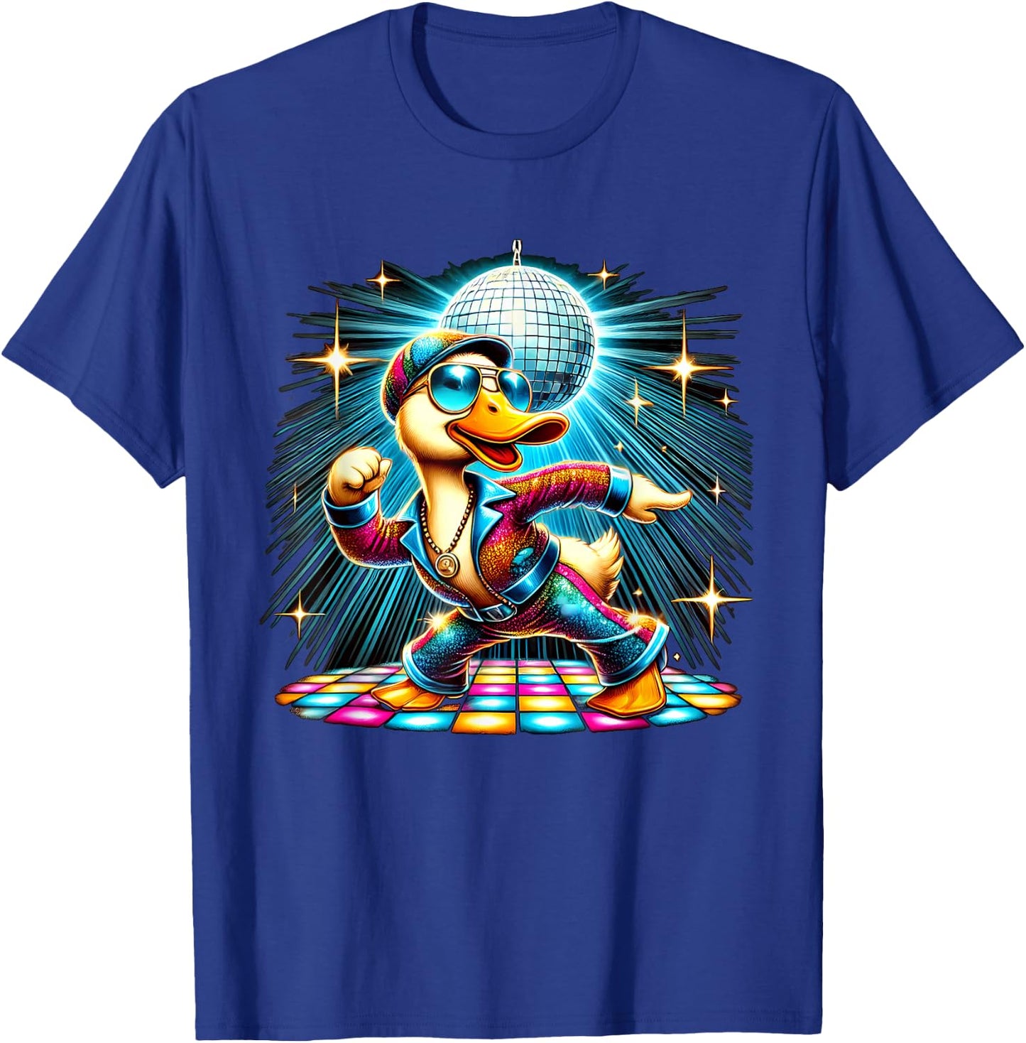 Aesthetic Duck Disco Dancer T-Shirt - T-Shirt | Royal