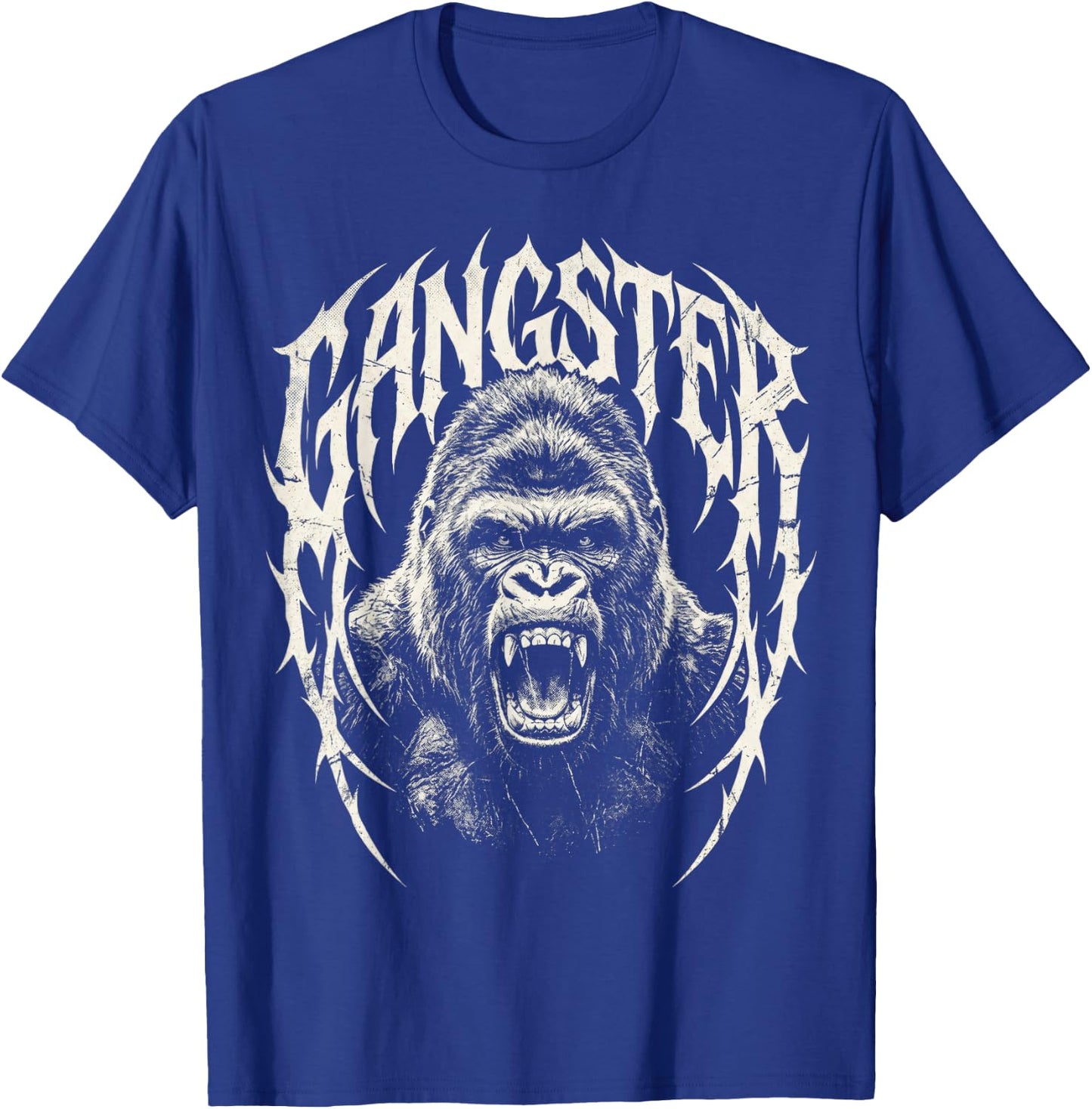 Gorilla Gangster Streetwear Graphic T-Shirt - T-Shirt | Royal