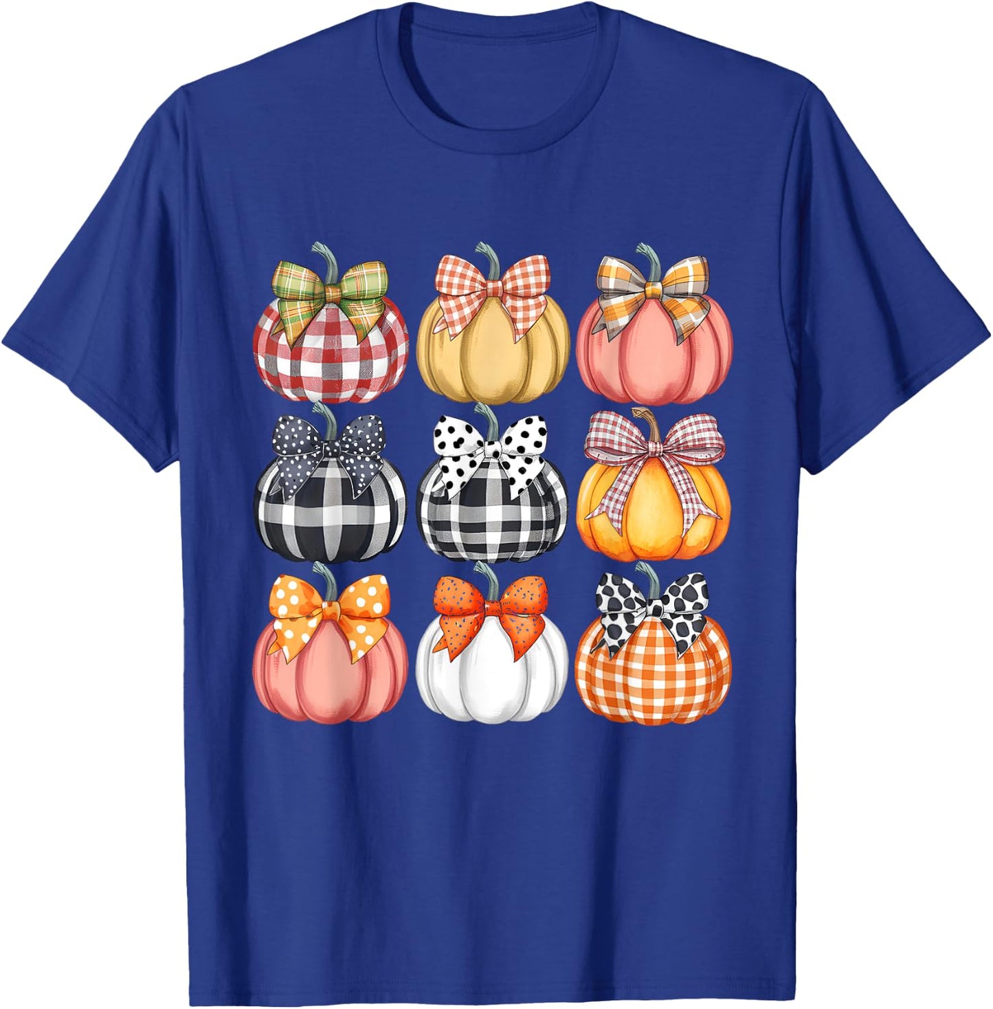 Pumpkin Coquette Bow Fall Halloween Costume Spooky Season T-Shirt - T-Shirt | Royal