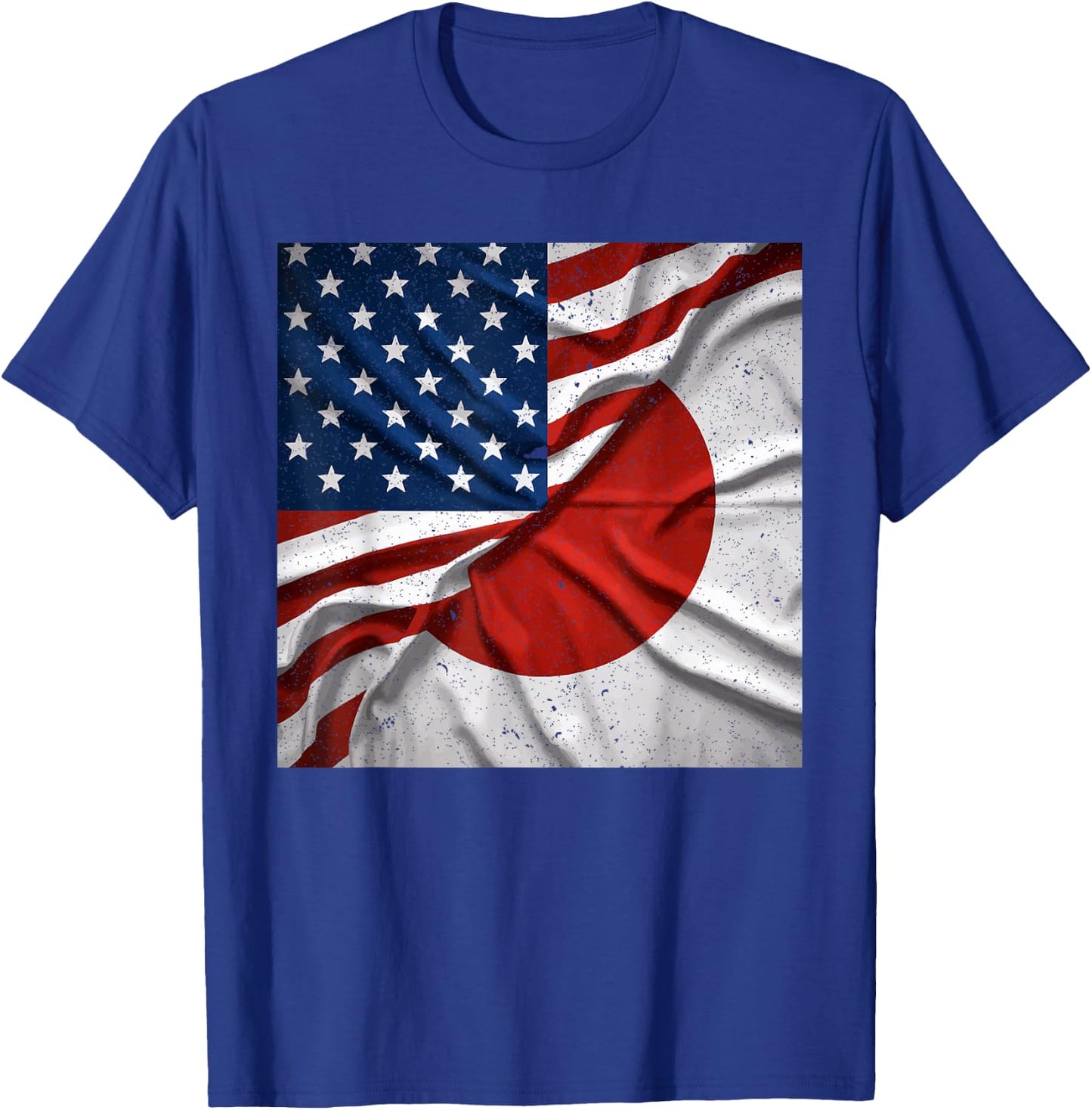Half Japanese Half American USA Flag Japan America T-Shirt - T-Shirt | Royal
