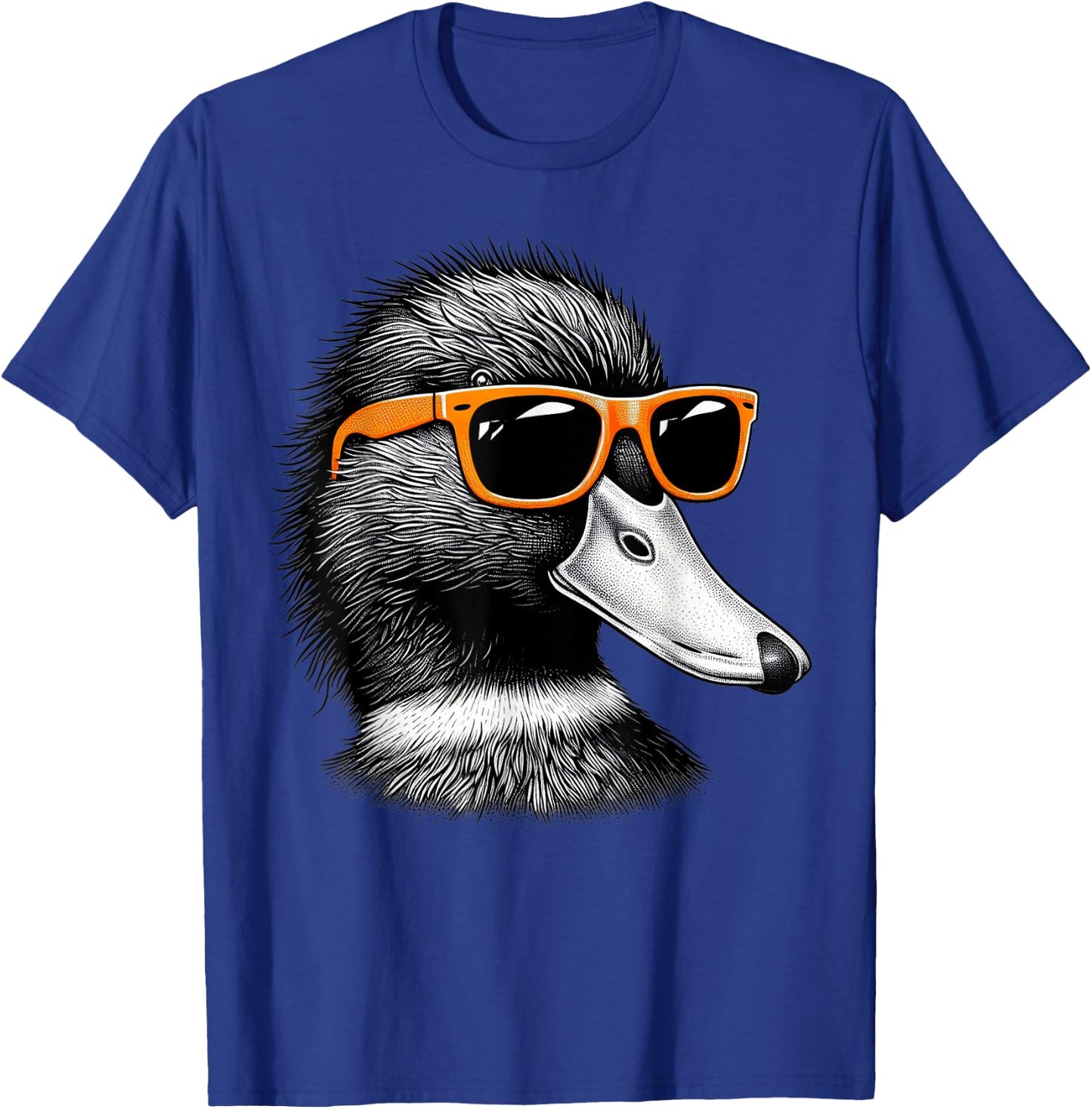 Cool Mallard Bird Wearing Sunglasses Graphic Art T-Shirt - T-Shirt | Royal